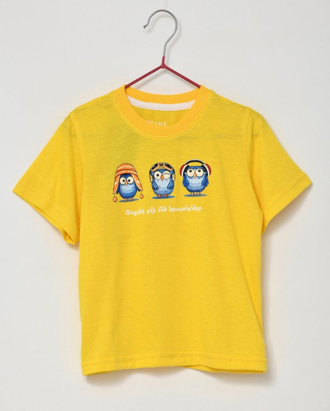 The Little Owl’s Big Dreams - Yellow Tee for Kids