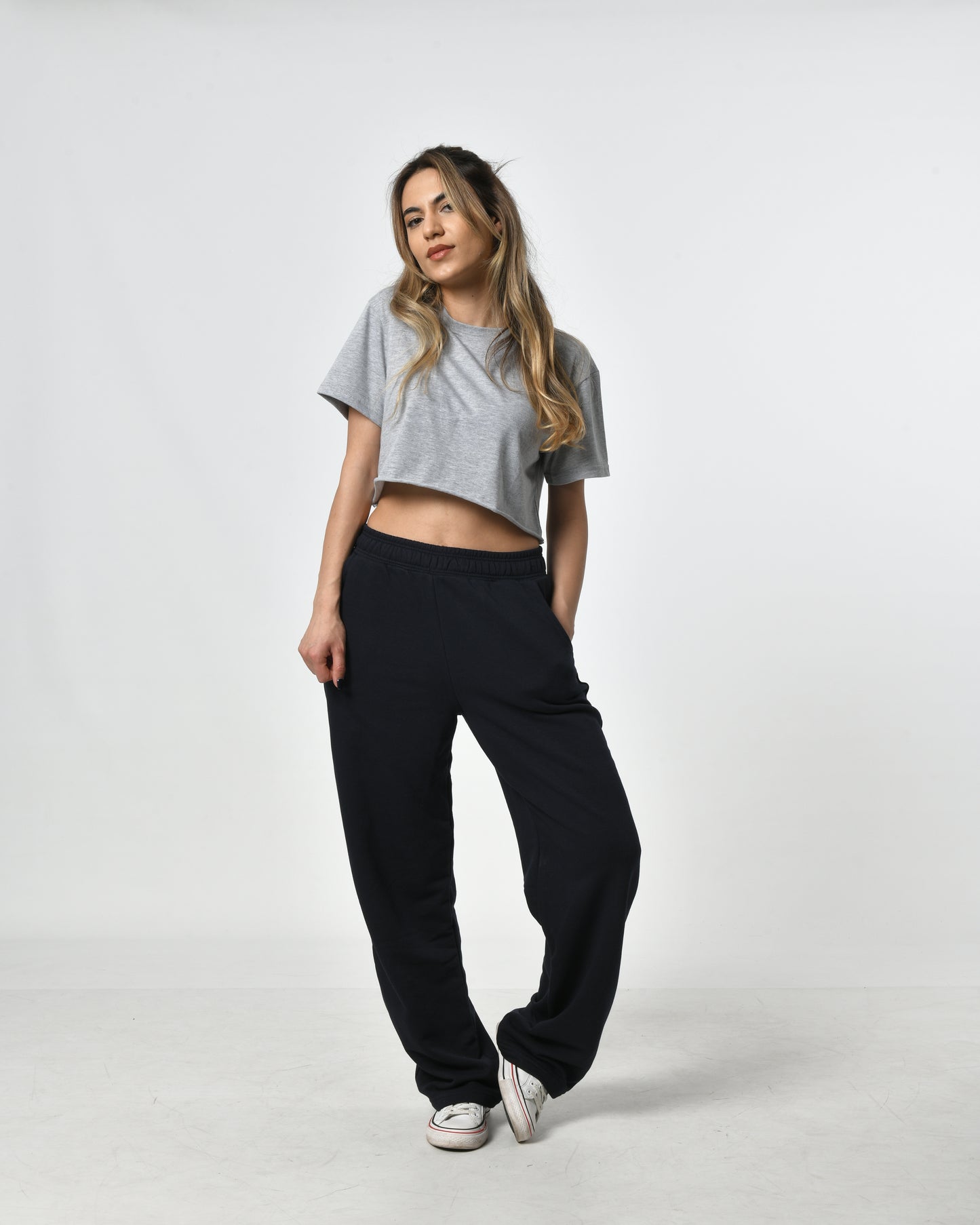 Straight Leg Pants Dark Blue