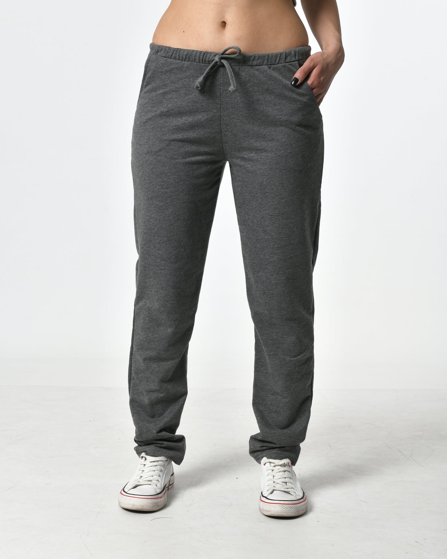 Slim Fit Pants Dark Gray