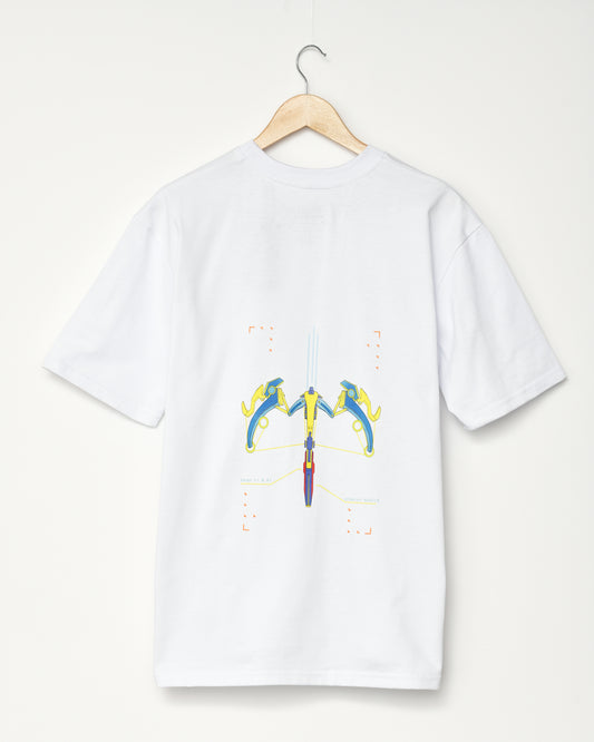 Cyber Haik - White Graphic Tee - For Kids
