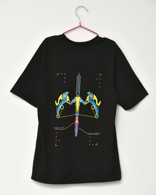 Cyber Haik - Graphic Tee For Kids Black (Neon)