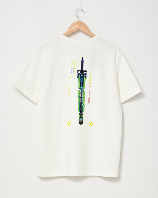 Cyber Evgenia - Future in Your Hands - Off-White Oversized Tee (Neon)