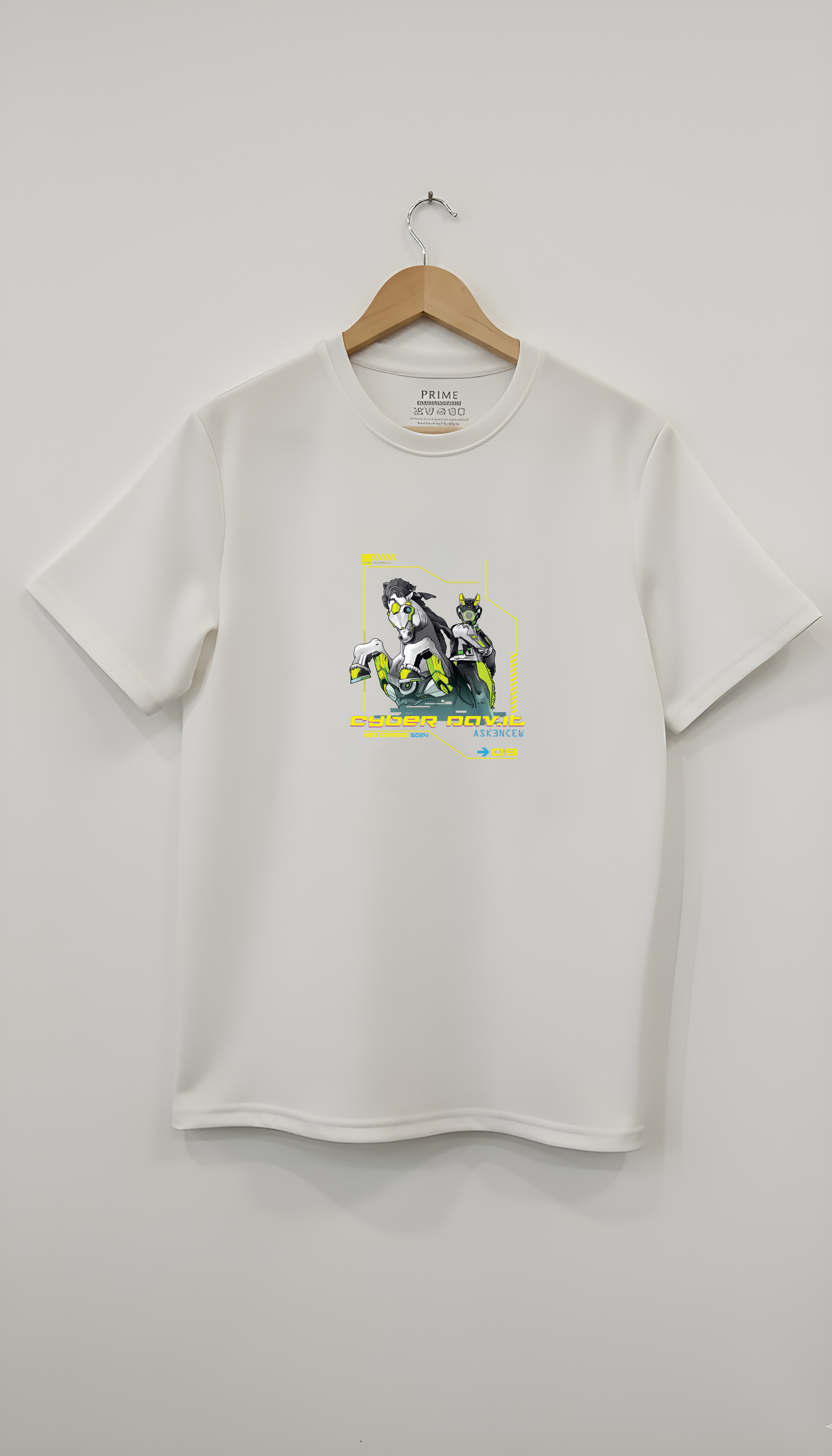 Cyber Davit - White Graphic Tee