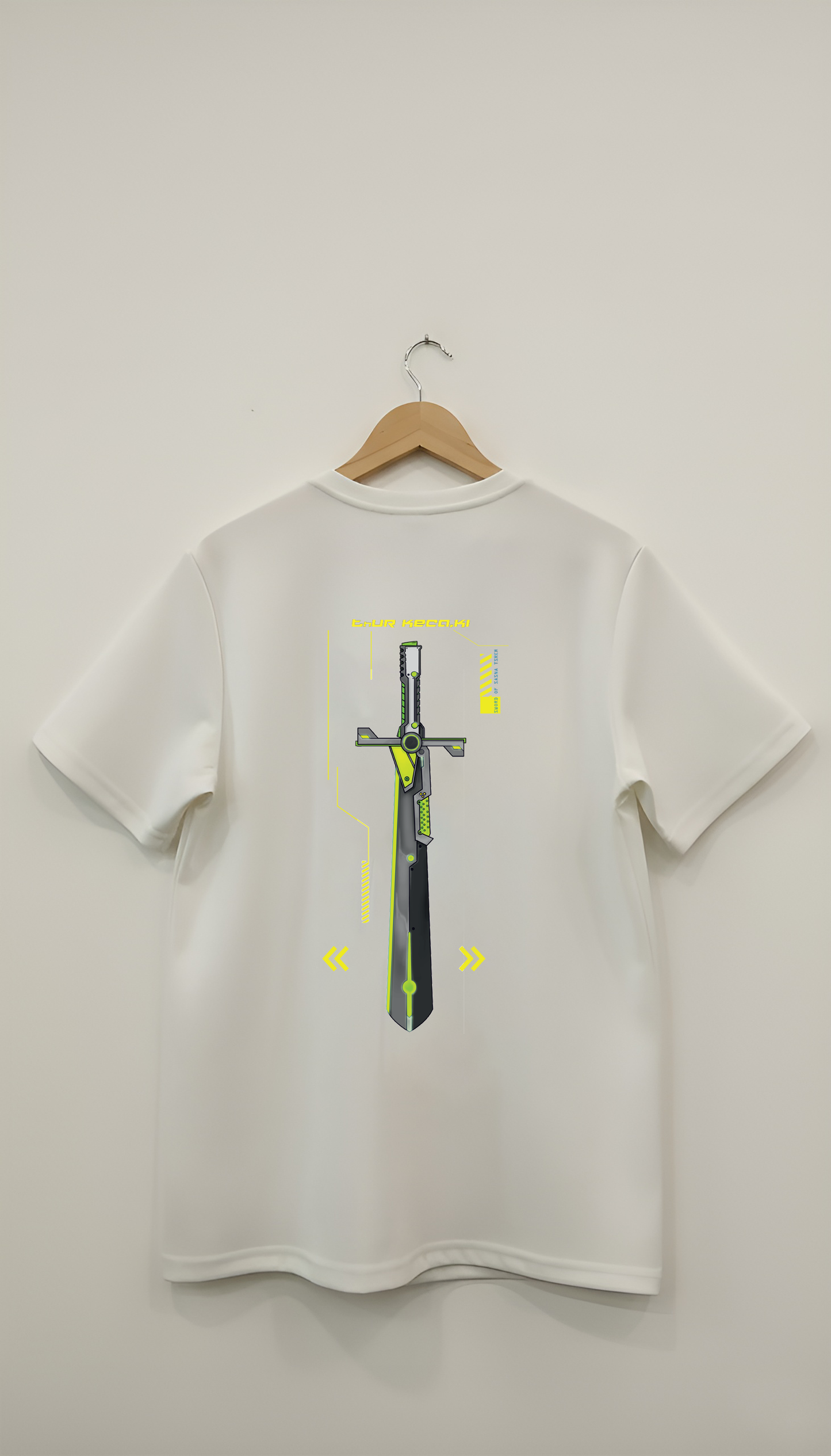Cyber Davit - White Graphic Tee