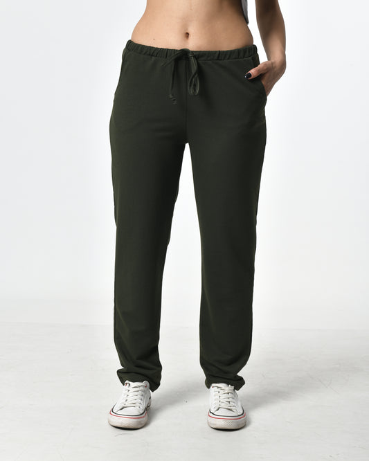 Slim Fit Pants Dark Green