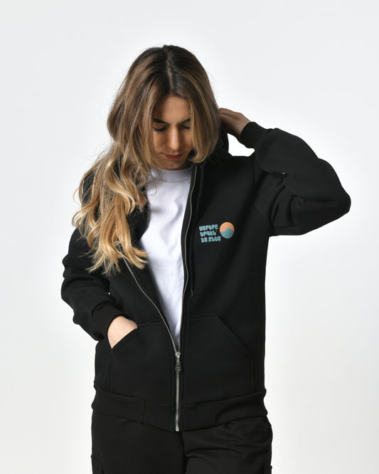 Let the Mountain Sing – Vardablur Black Zip Hoodie