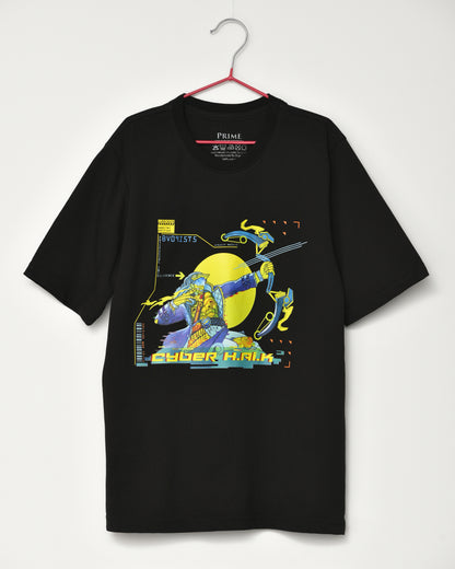 Cyber Haik - Graphic Tee  For Kids Black (Neon)