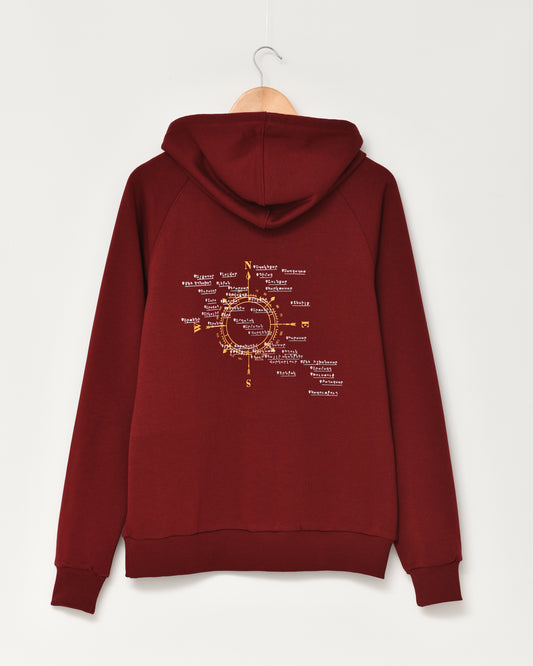 Armenian mountains - Burgundy Hoodie