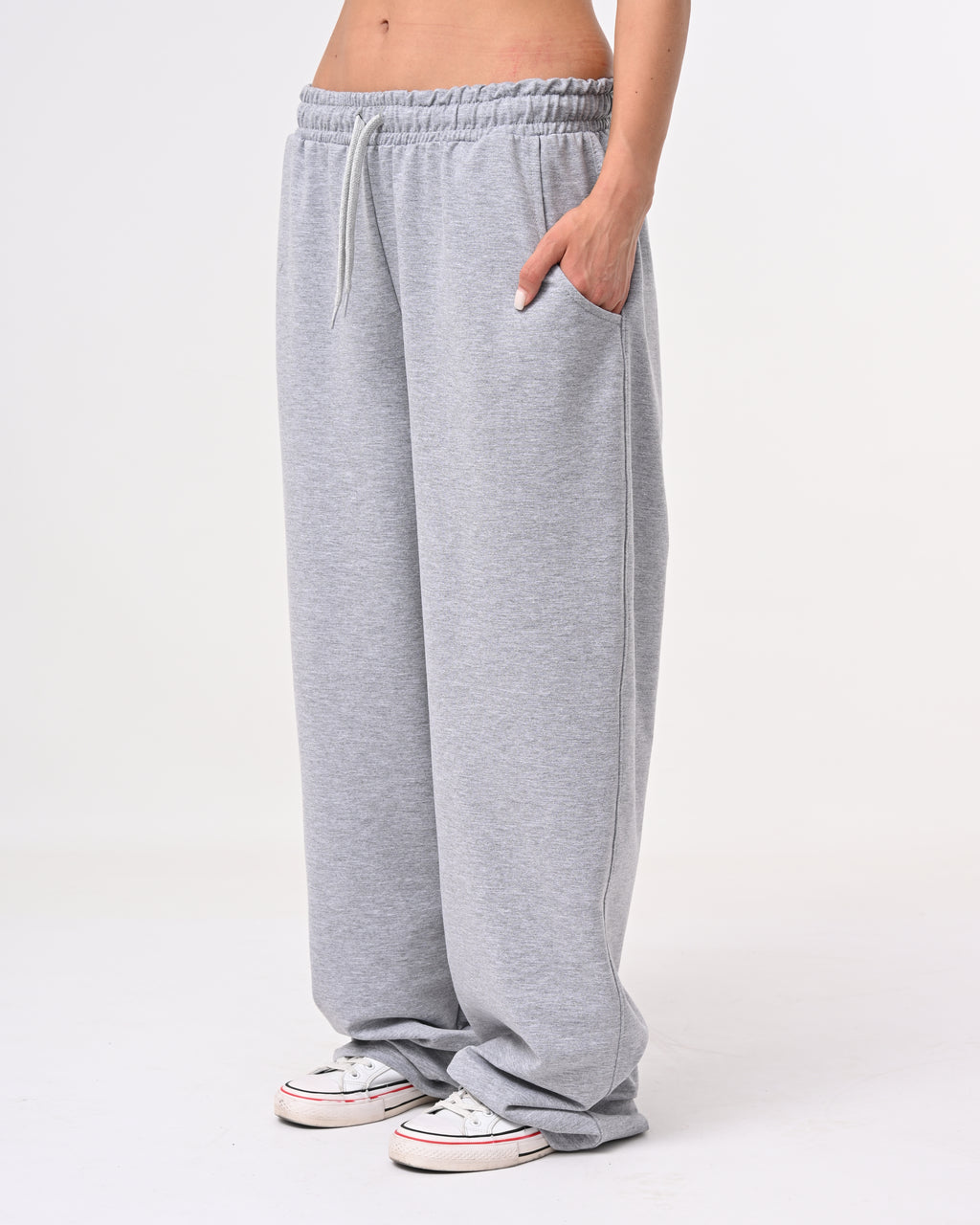 Wide-Leg Sweatpants – Cotton Blend