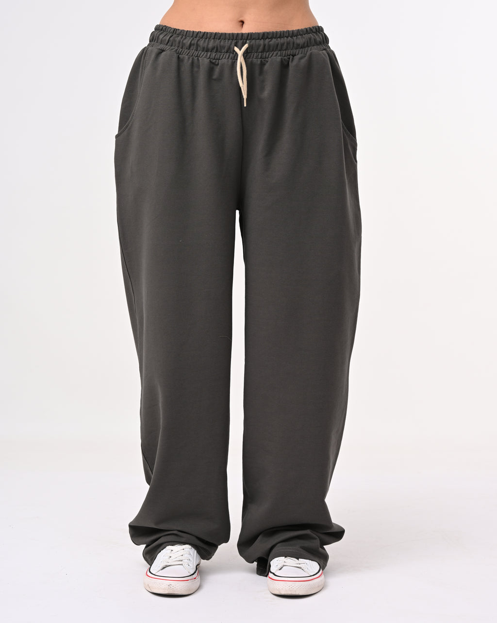 Wide-Leg Sweatpants – Cotton Blend