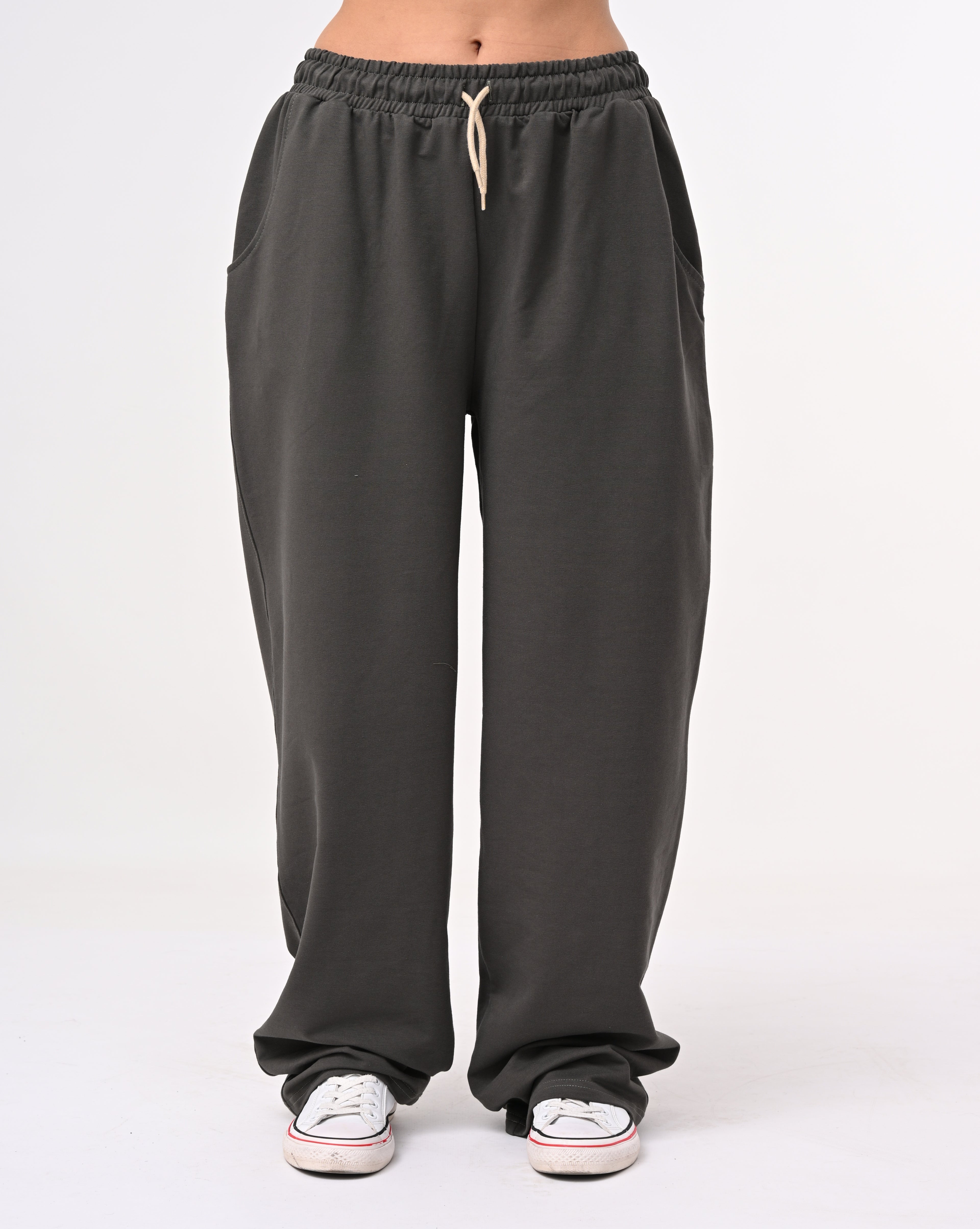 Wide-Leg Sweatpants – Cotton Blend