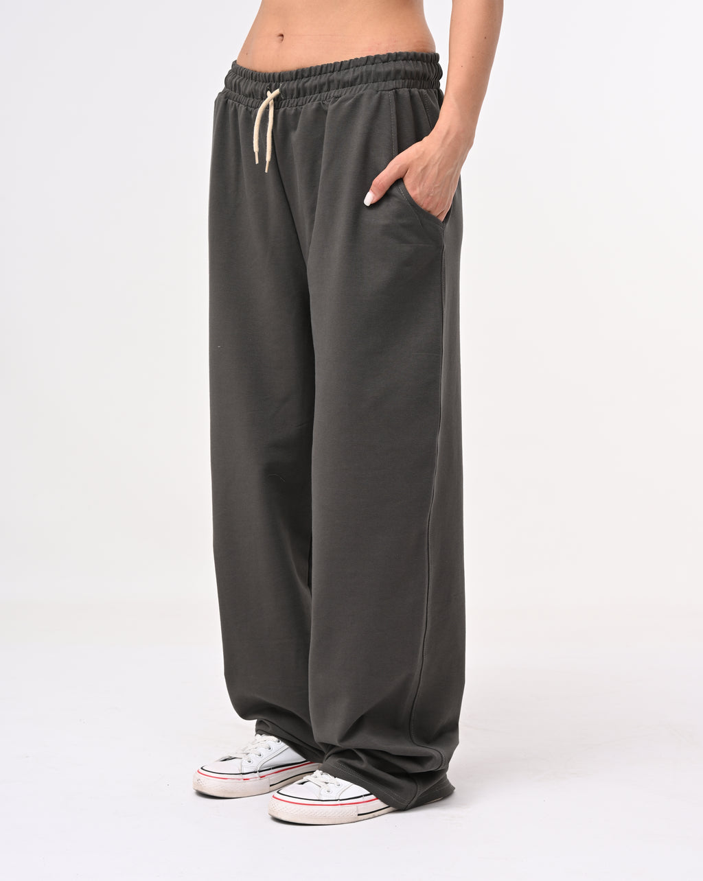 Wide-Leg Sweatpants – Cotton Blend