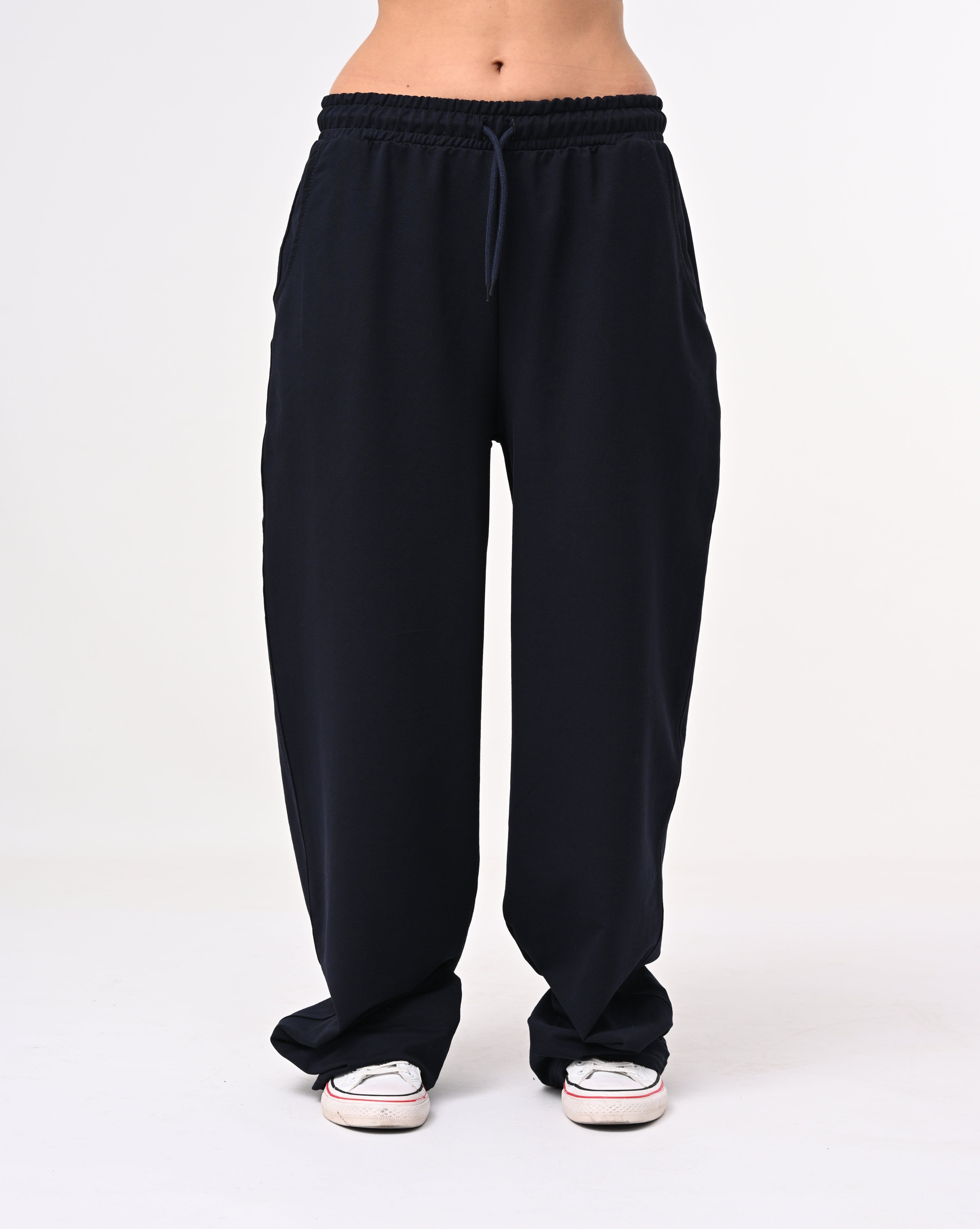 Wide-Leg Sweatpants – Cotton Blend