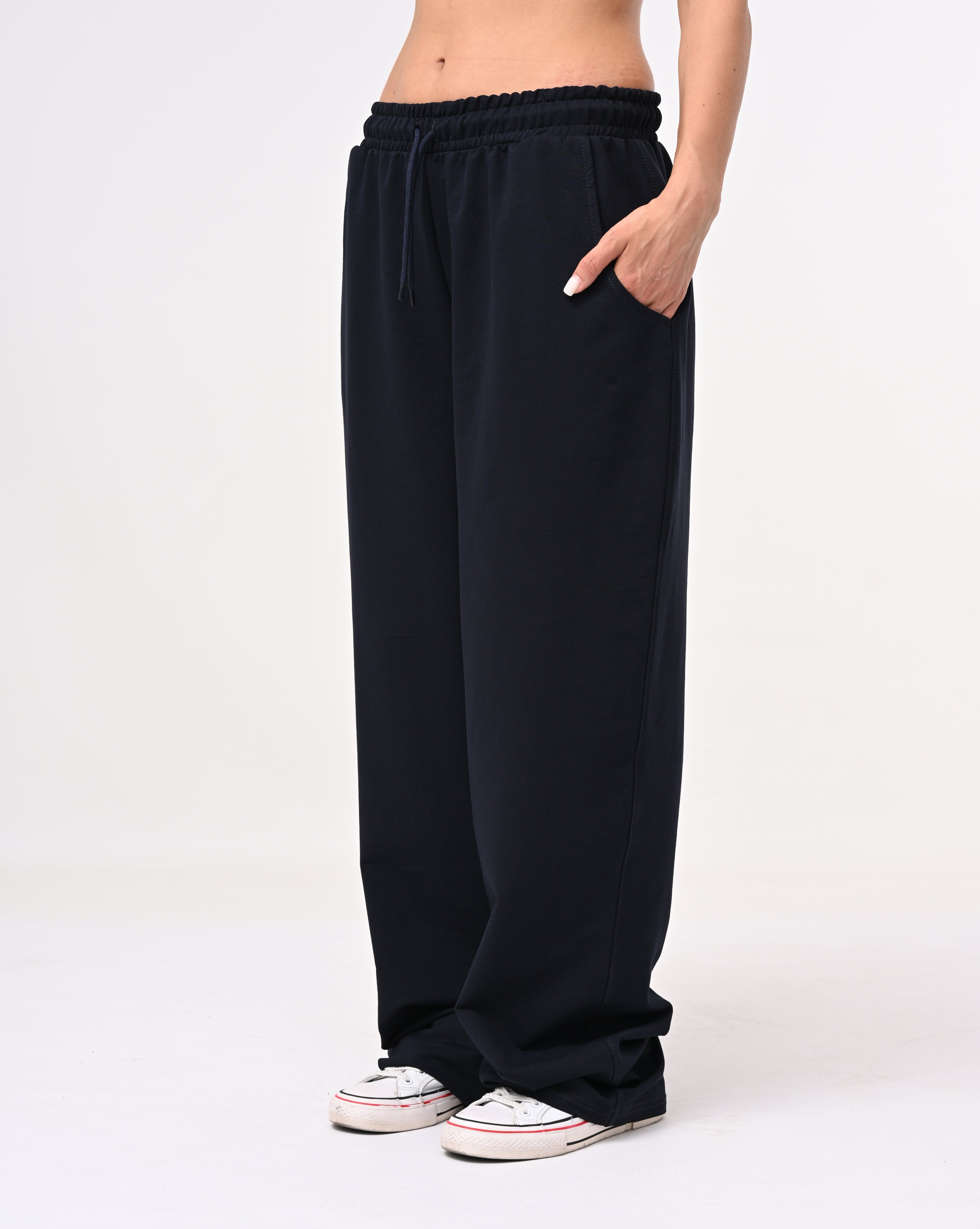 Wide-Leg Sweatpants – Cotton Blend