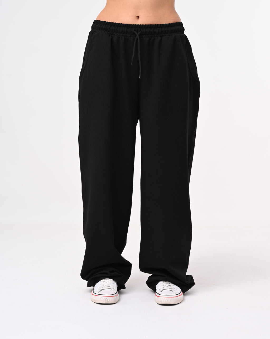 Wide-Leg Sweatpants – Cotton Blend
