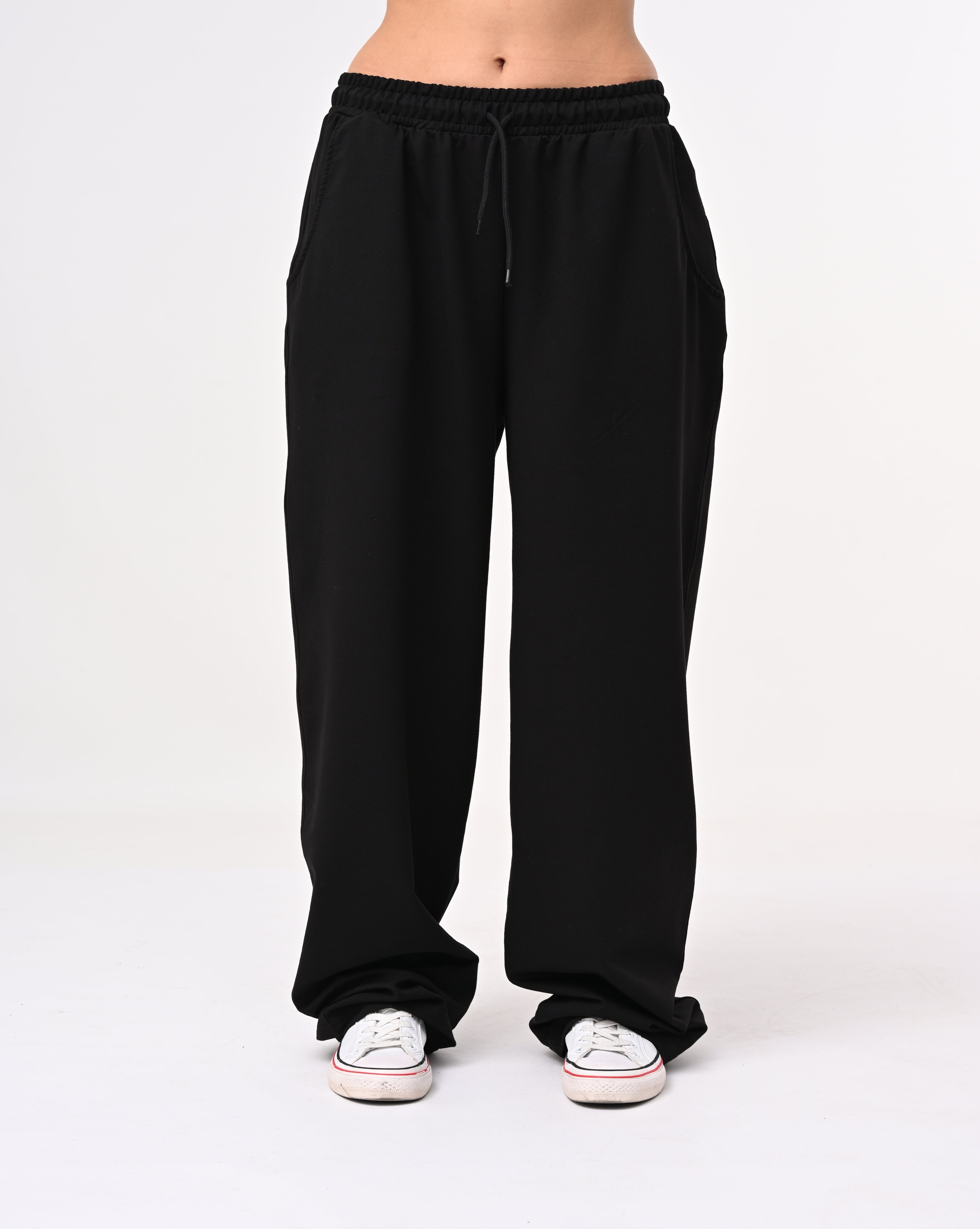 Wide-Leg Sweatpants – Cotton Blend