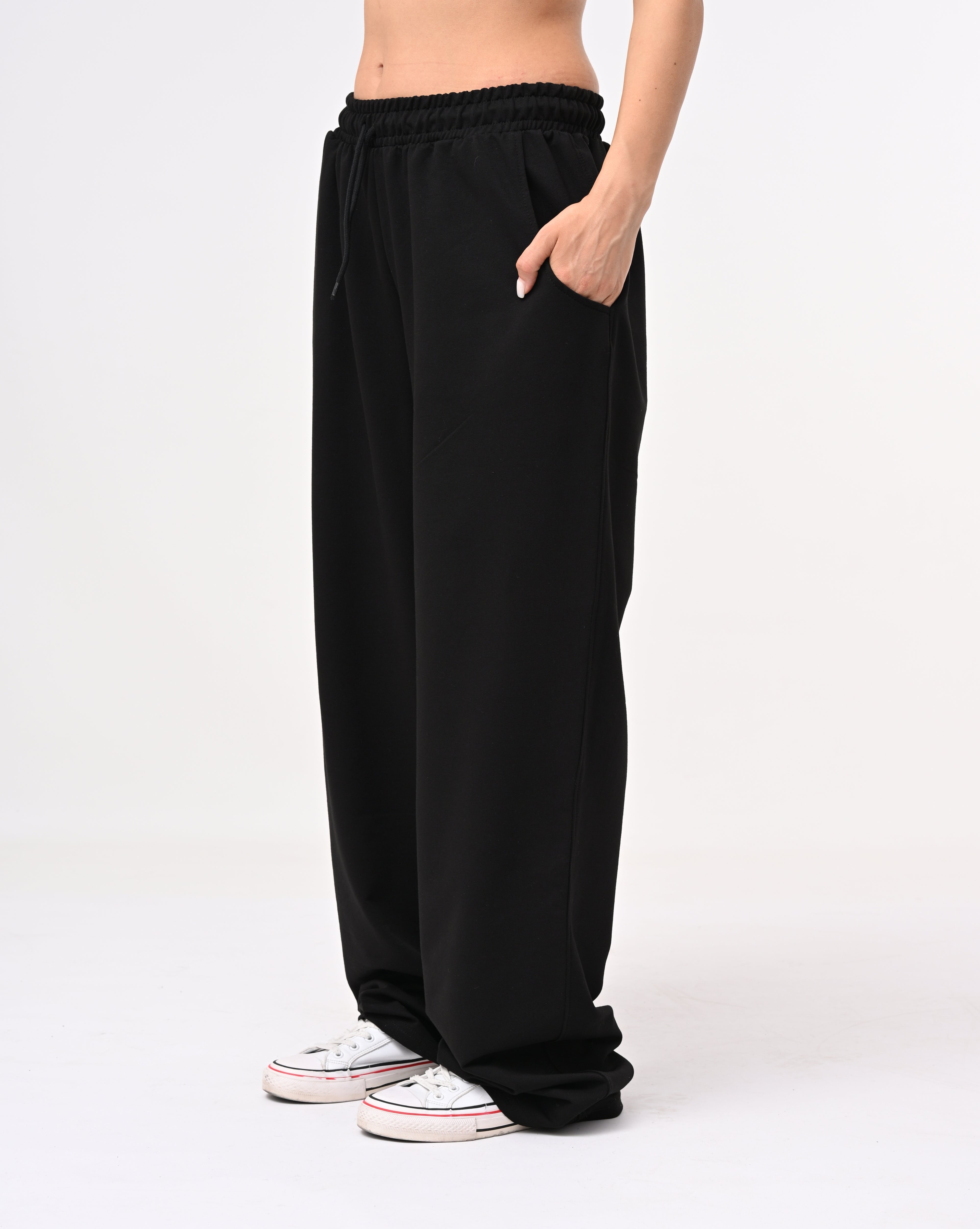 Wide-Leg Sweatpants – Cotton Blend