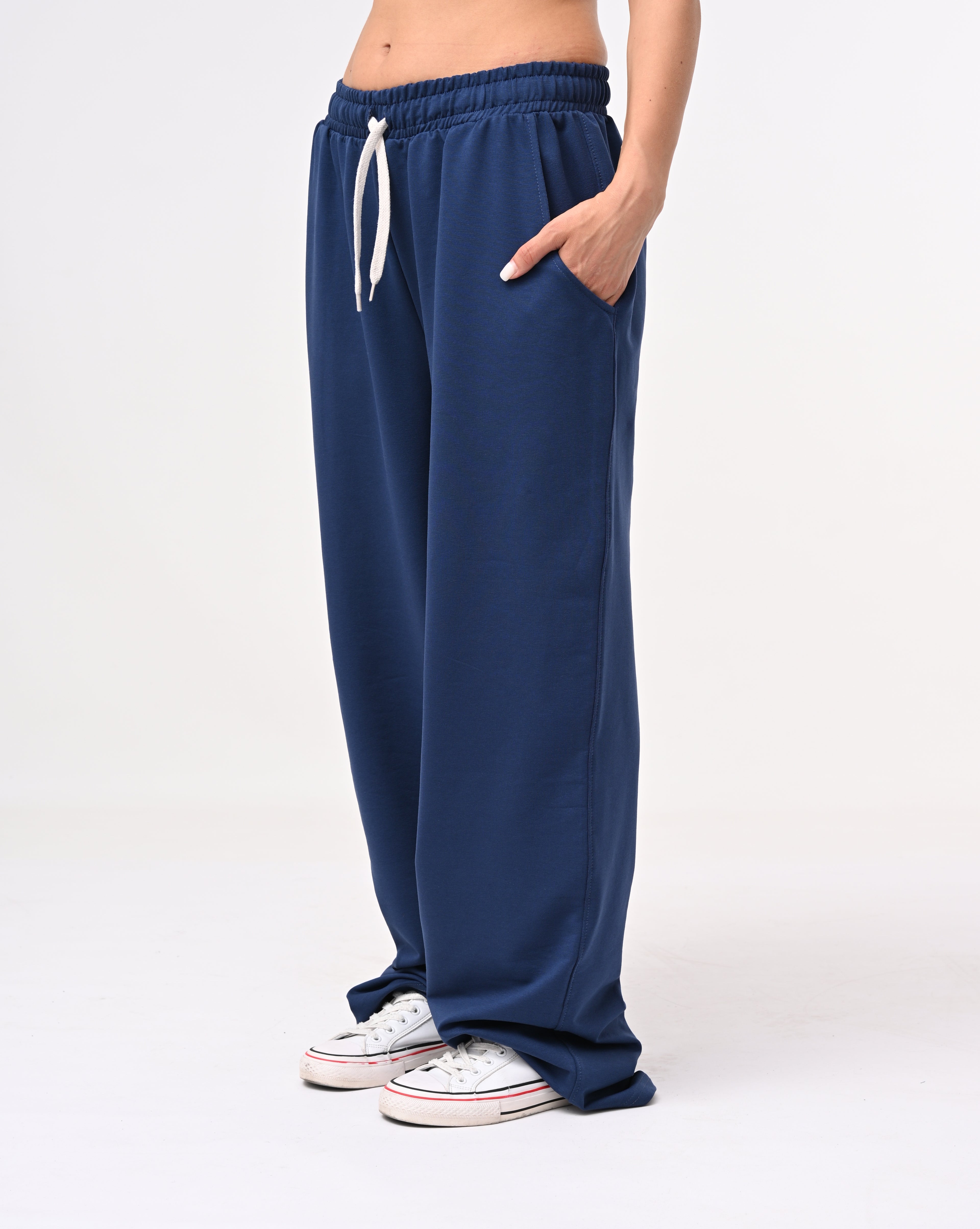 Wide-Leg Sweatpants – Cotton Blend