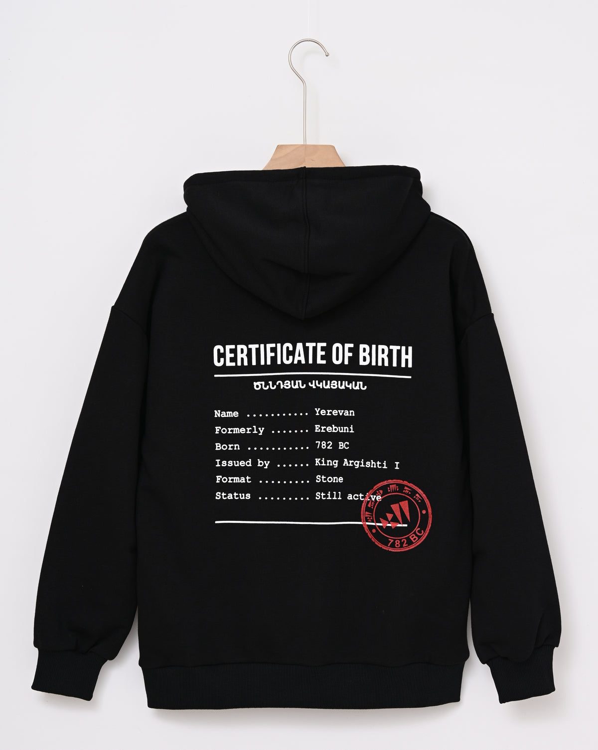 Erebuni Yerevan’s Birth Certificate - Hoodie
