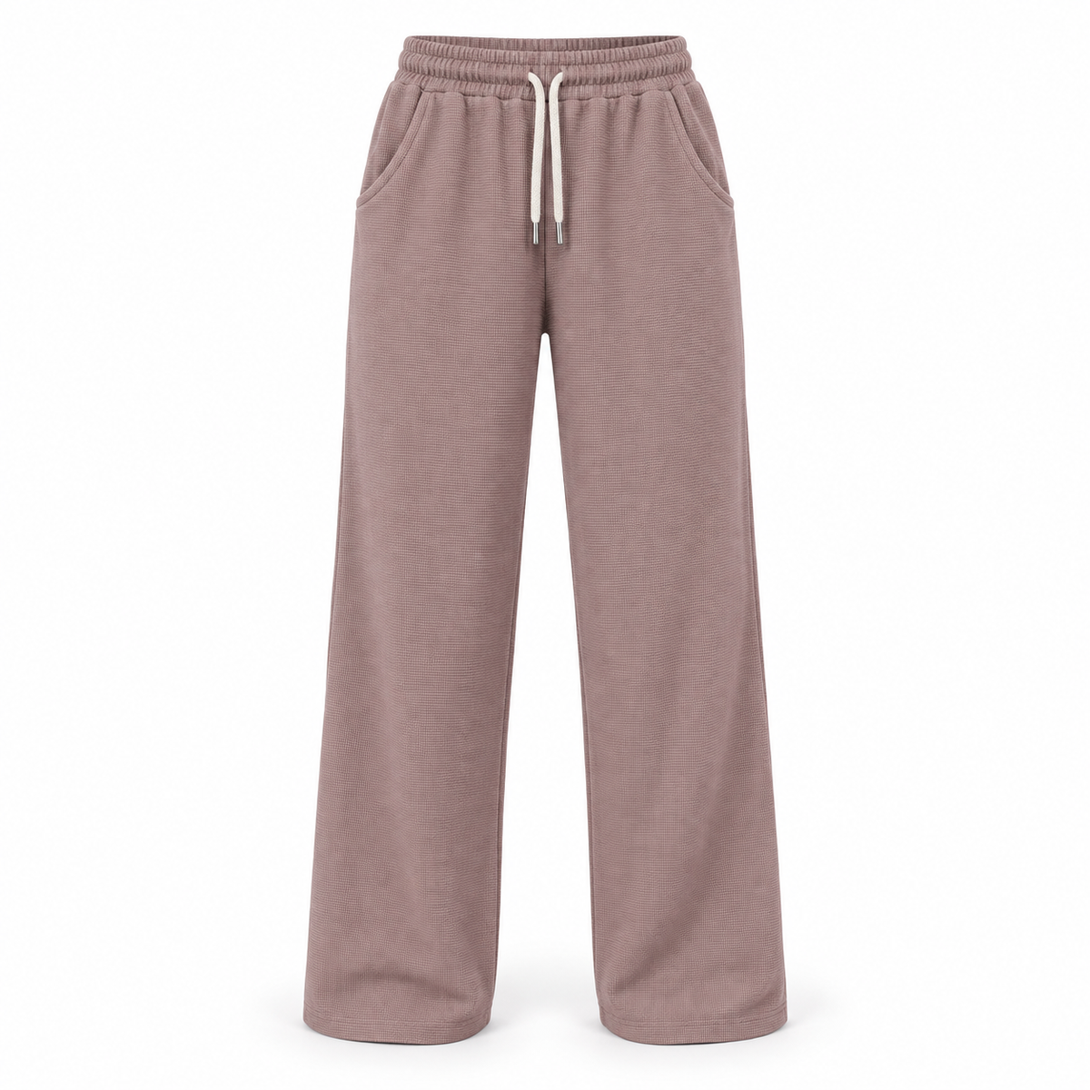 Waffle Hoodie & Pants - Beige Set
