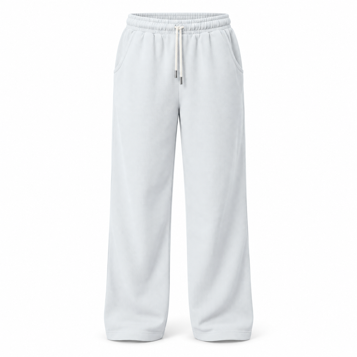 Waffle Hoodie & Pants - Light Grey Set