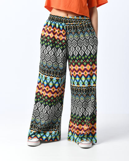 Patterns Wide Trousers