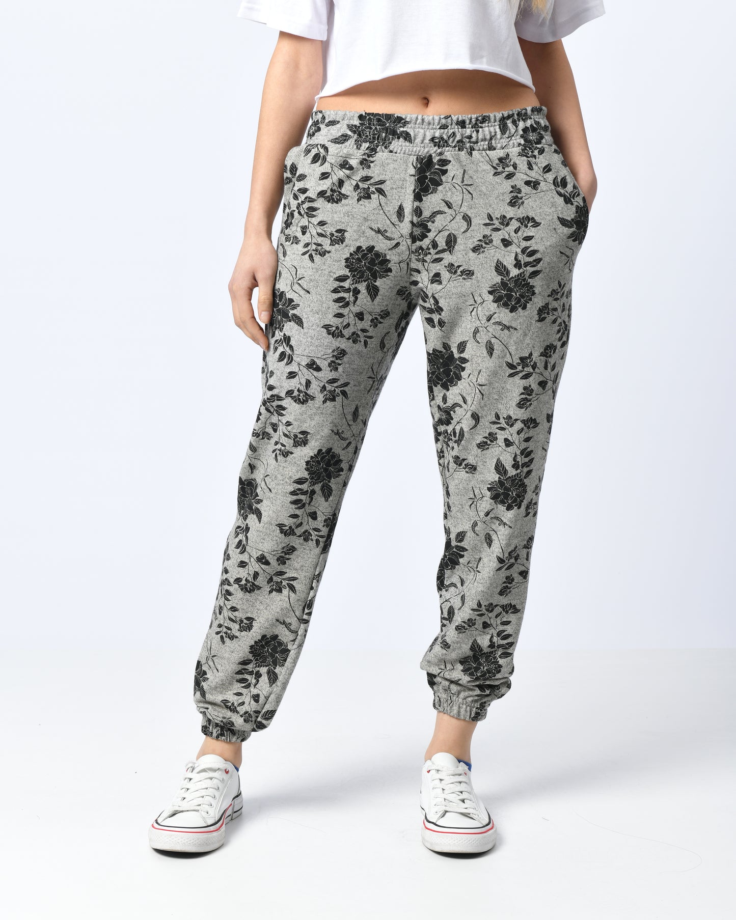 Joggers with Floral Print